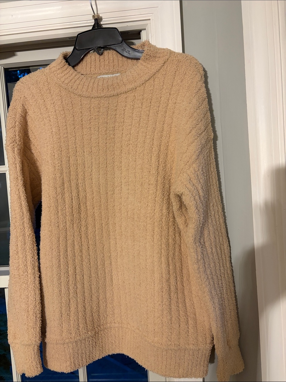 Rachel Zoe Ribbed Crewneck Sweater in Camel